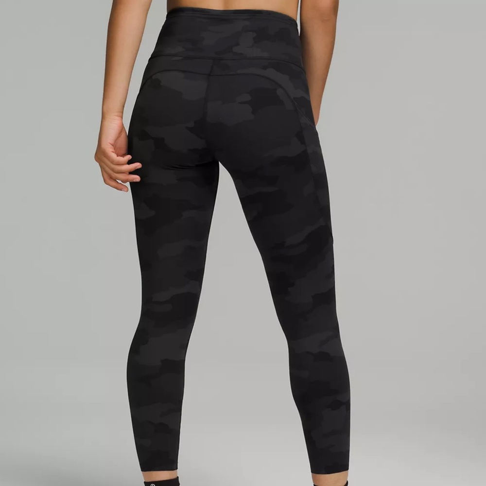 lululemon fast and free leggings camo size 6